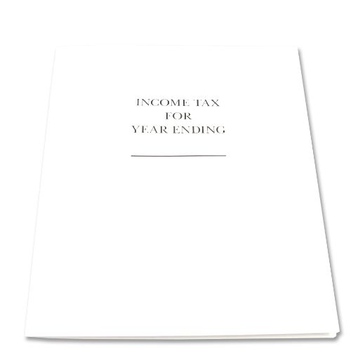 Picture of #E7 SMOOTH FINISH COVER STOCK-PERSONALIZED TWIN PKT STD CAP.  TAXPAYER PORTFOLIO