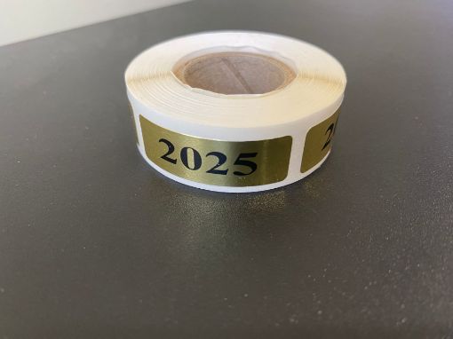 Picture of YEAR-GLD-B25 - "2025" BULK - GOLD FOIL