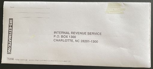 Picture of 1040ES-NC  IRS ESTIMATES