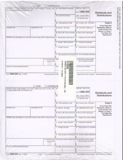 Picture of 5132 | 1099-DIV Payer or State Copy C  2-Up Format