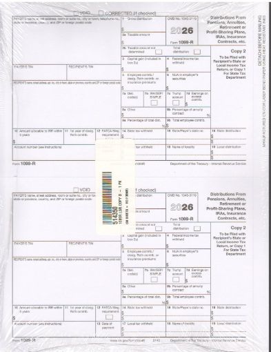 Picture of 5143 | 1099-R Payer Copy D  2-Up Format