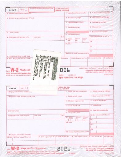 Picture of 5650 | 6-Part PRINTED Pre-Packed Set - Uncollated - Enough for 50 Recipients / Payees